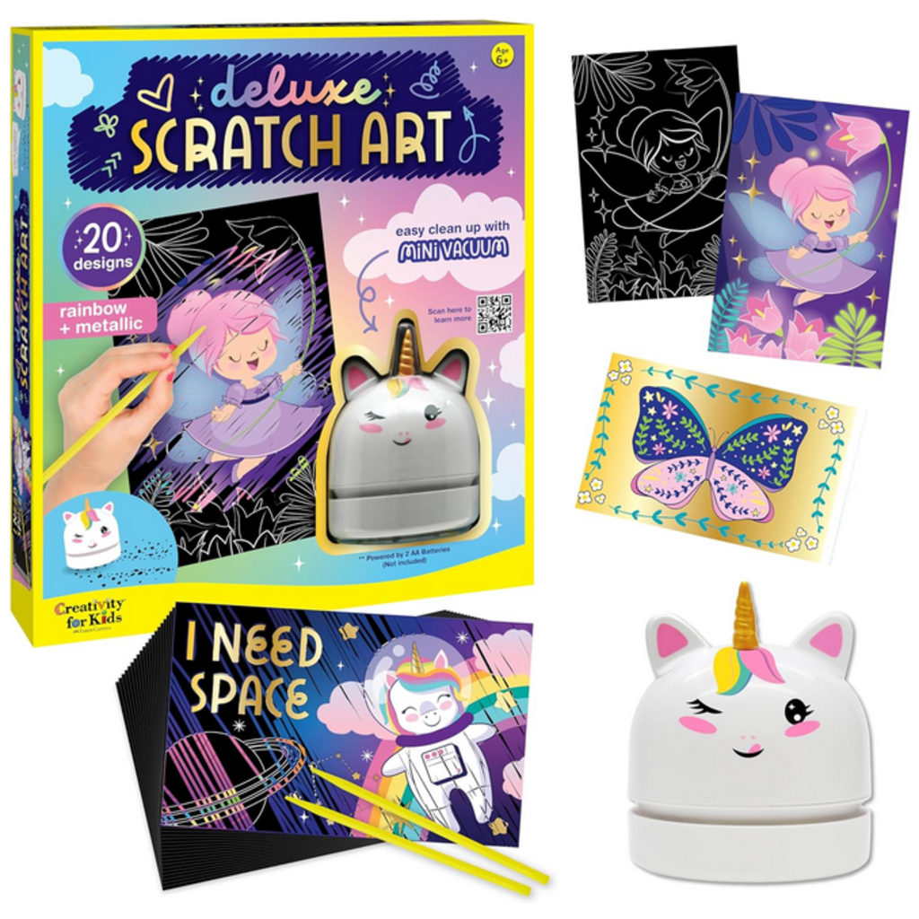 CREATIVITY FOR KIDS DELUXE SCRATCH ART WITH VACUUM