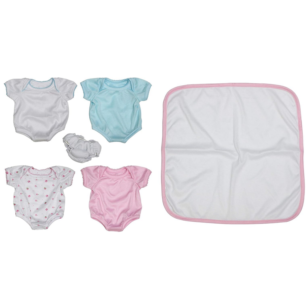 JC TOYS LA NEWBORN OUTFIT GIFT SET 17" DOLL CLOTHES