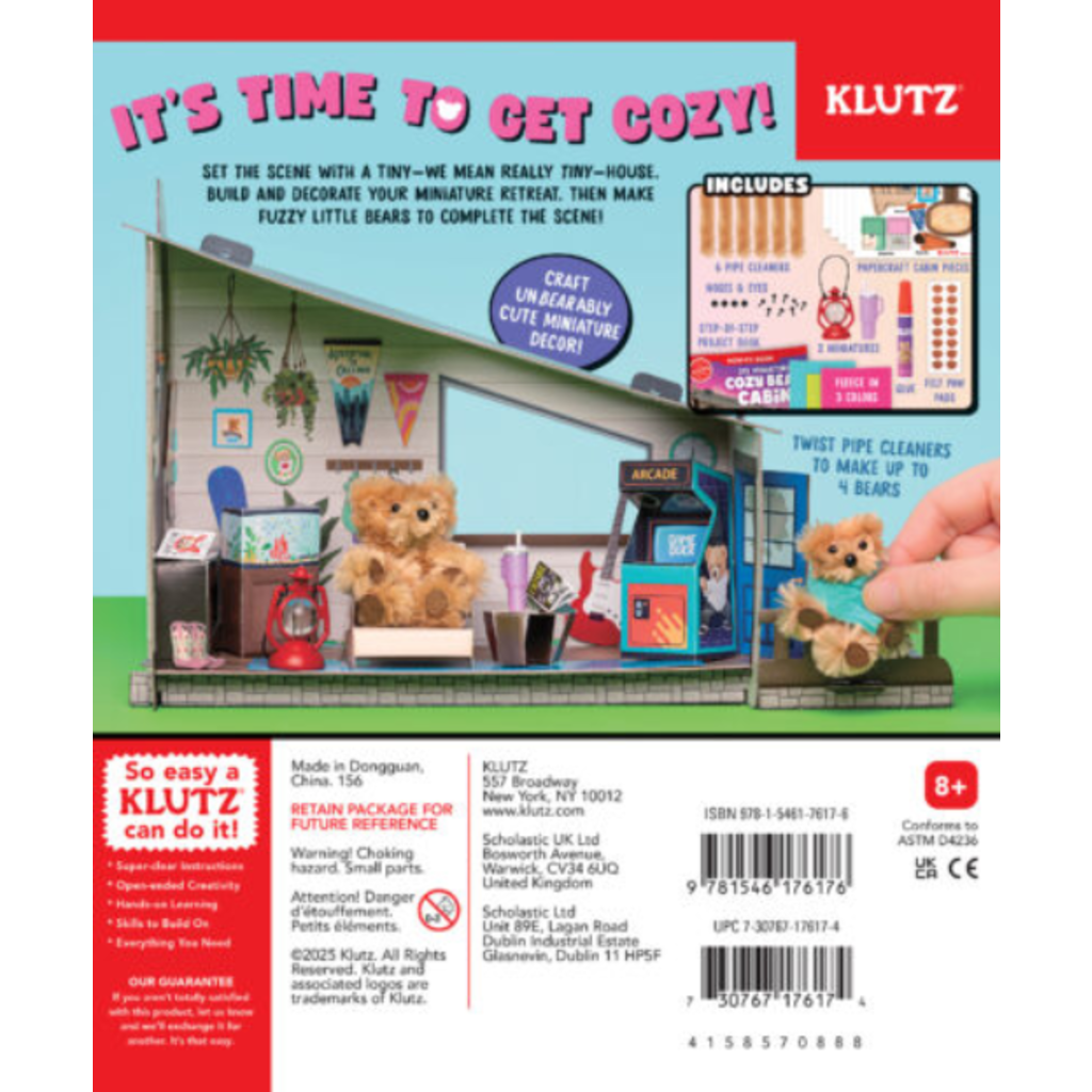 KLUTZ DIY MINIATURE COZY BEAR CABIN