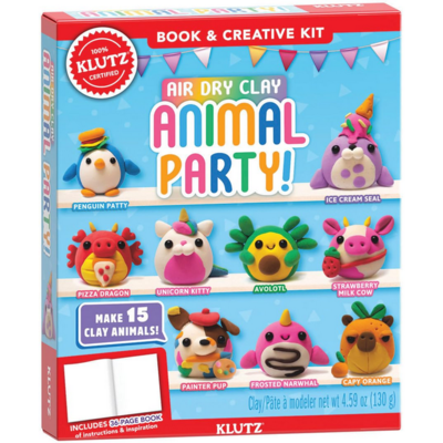 KLUTZ AIR-DRY CLAY ANIMAL PARTY