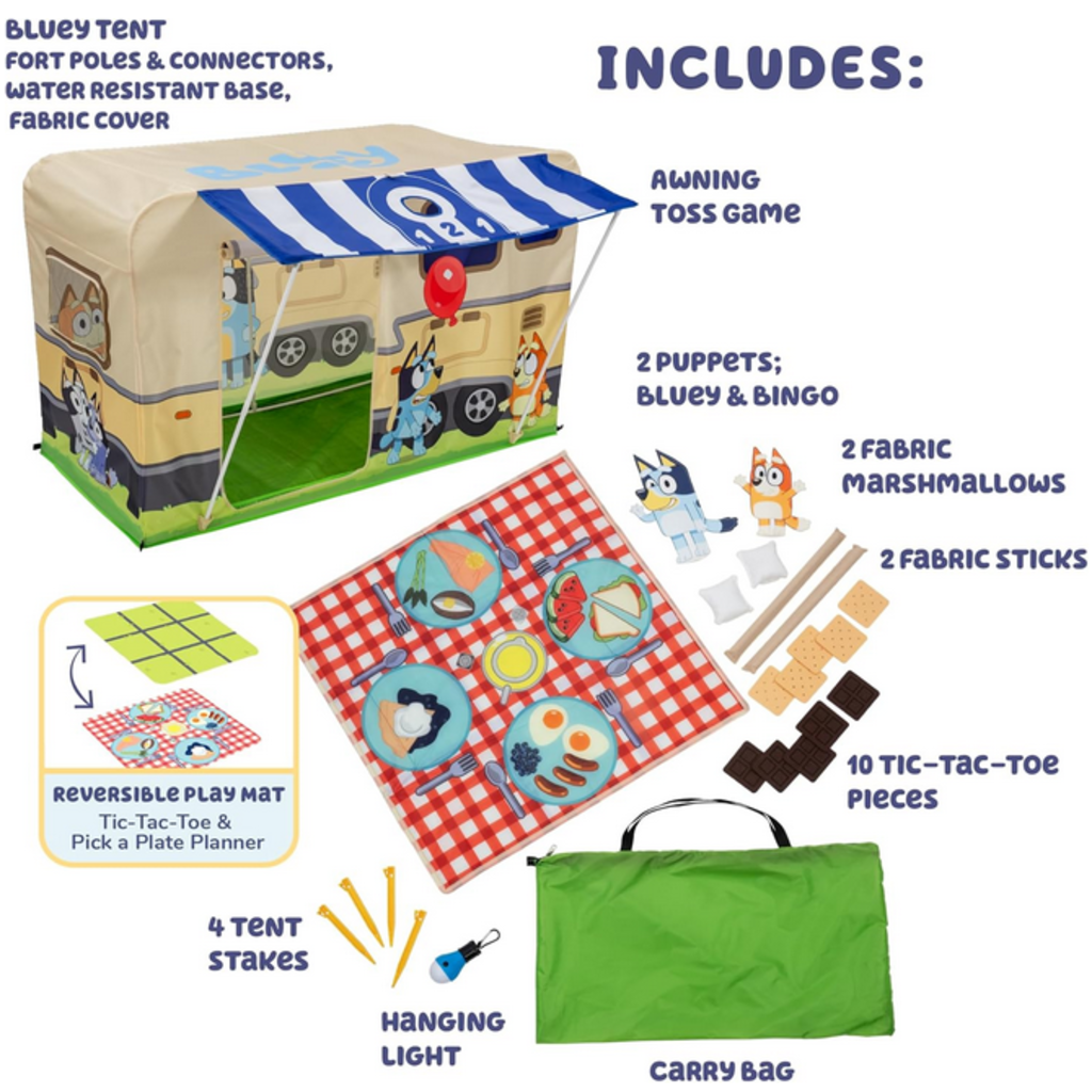 LITTLE KIDS BLUEY CAMPING ACTIVITY FORT