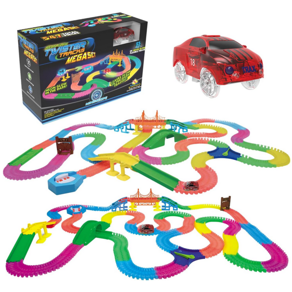 NEON GLOW TWISTER TRACKS MEGA SET