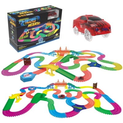 NEON GLOW TWISTER TRACKS MEGA SET