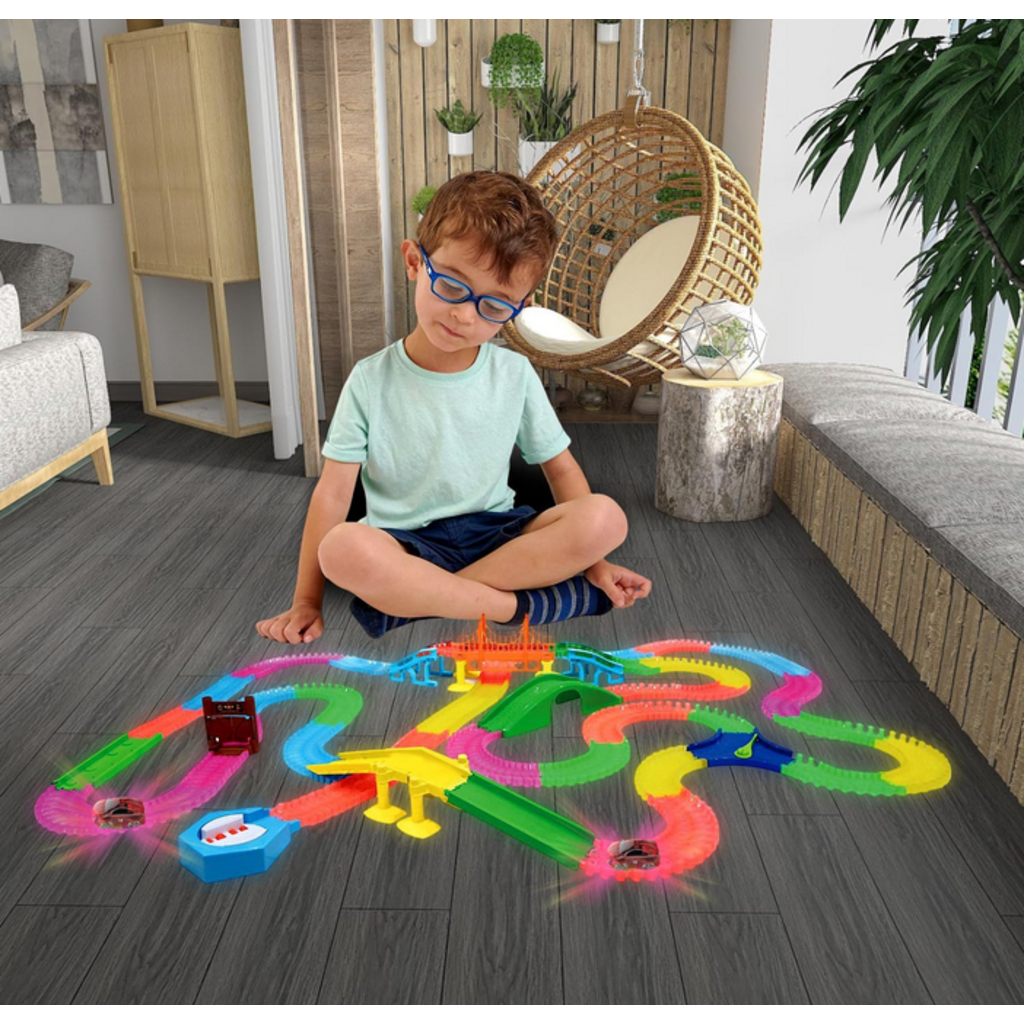 NEON GLOW TWISTER TRACKS MEGA SET