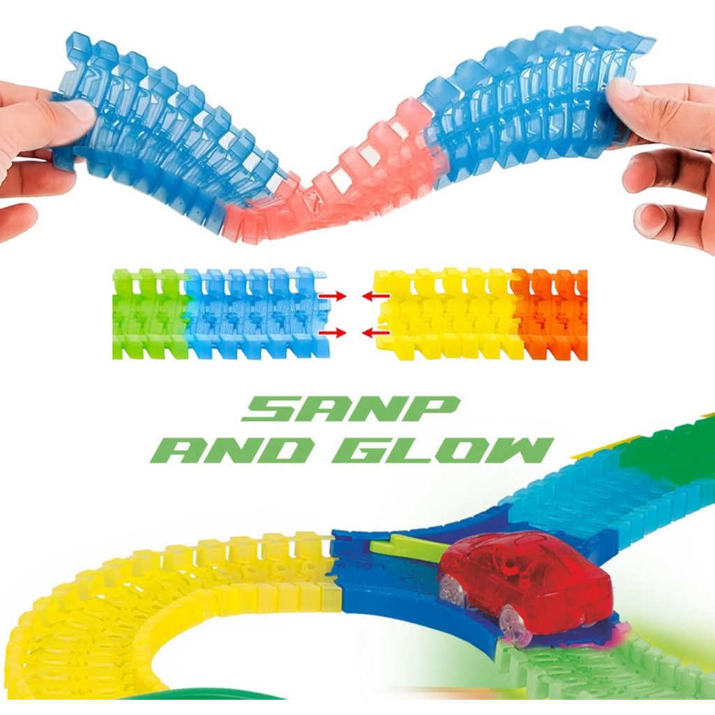 NEON GLOW TWISTER TRACKS MEGA SET
