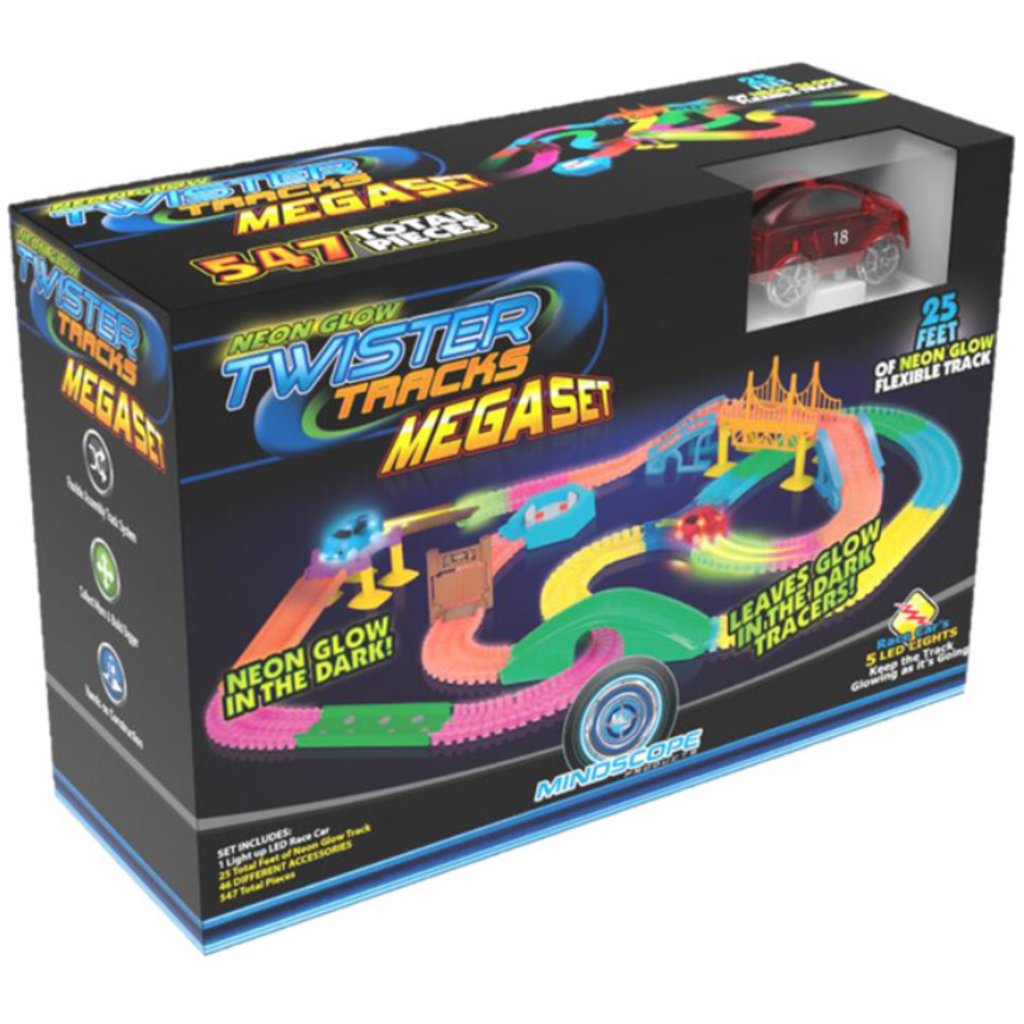 NEON GLOW TWISTER TRACKS MEGA SET
