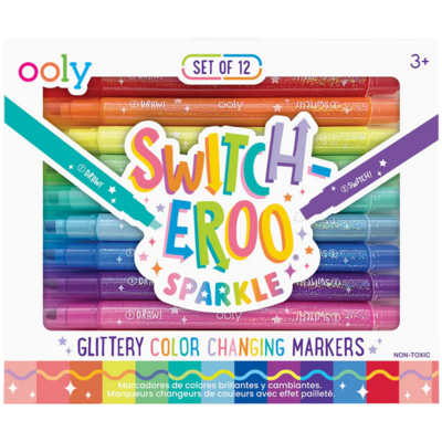 OOLY SWITCH-EROO SPARKLE GLITTERY COLOR CHANGING MARKERS