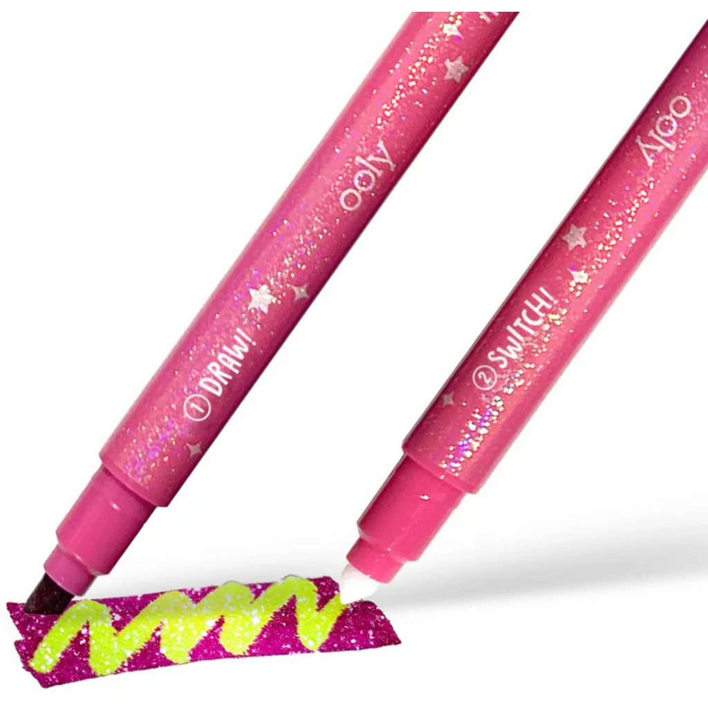 OOLY SWITCH-EROO SPARKLE GLITTERY COLOR CHANGING MARKERS