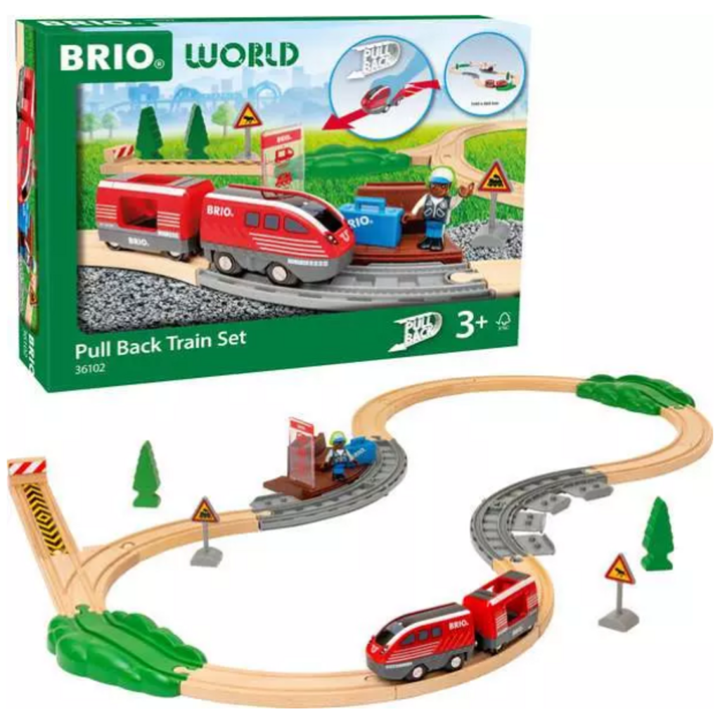 BRIO BRIO PULL BACK TRAIN SET