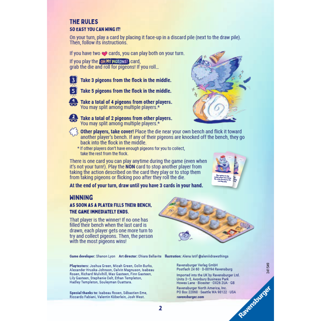 RAVENSBURGER USA OH MY PIGEONS! GAME
