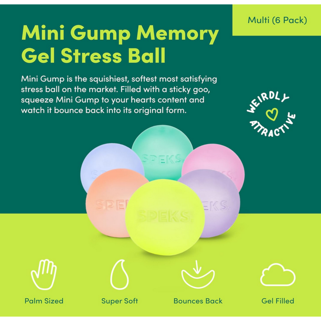 RETROSPECTIVE GOODS GUMP MINI STRESS BALL 6 PACK