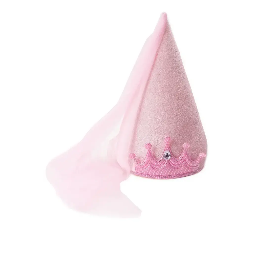 LITTLE ADVENTURES PINK PRINCESS CONE HAT