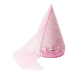 LITTLE ADVENTURES PINK PRINCESS CONE HAT