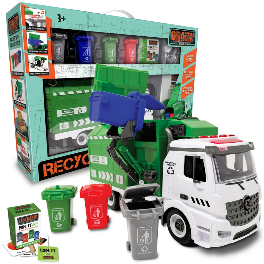 THIN AIR BRANDS GARBAGE RECYCLING TRUCK WITH LIGHTS & SOUNDS