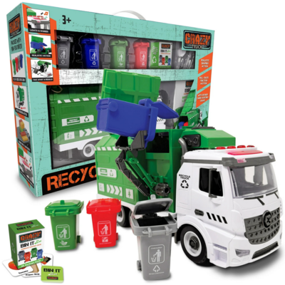 THIN AIR BRANDS GARBAGE RECYCLING TRUCK WITH LIGHTS & SOUNDS