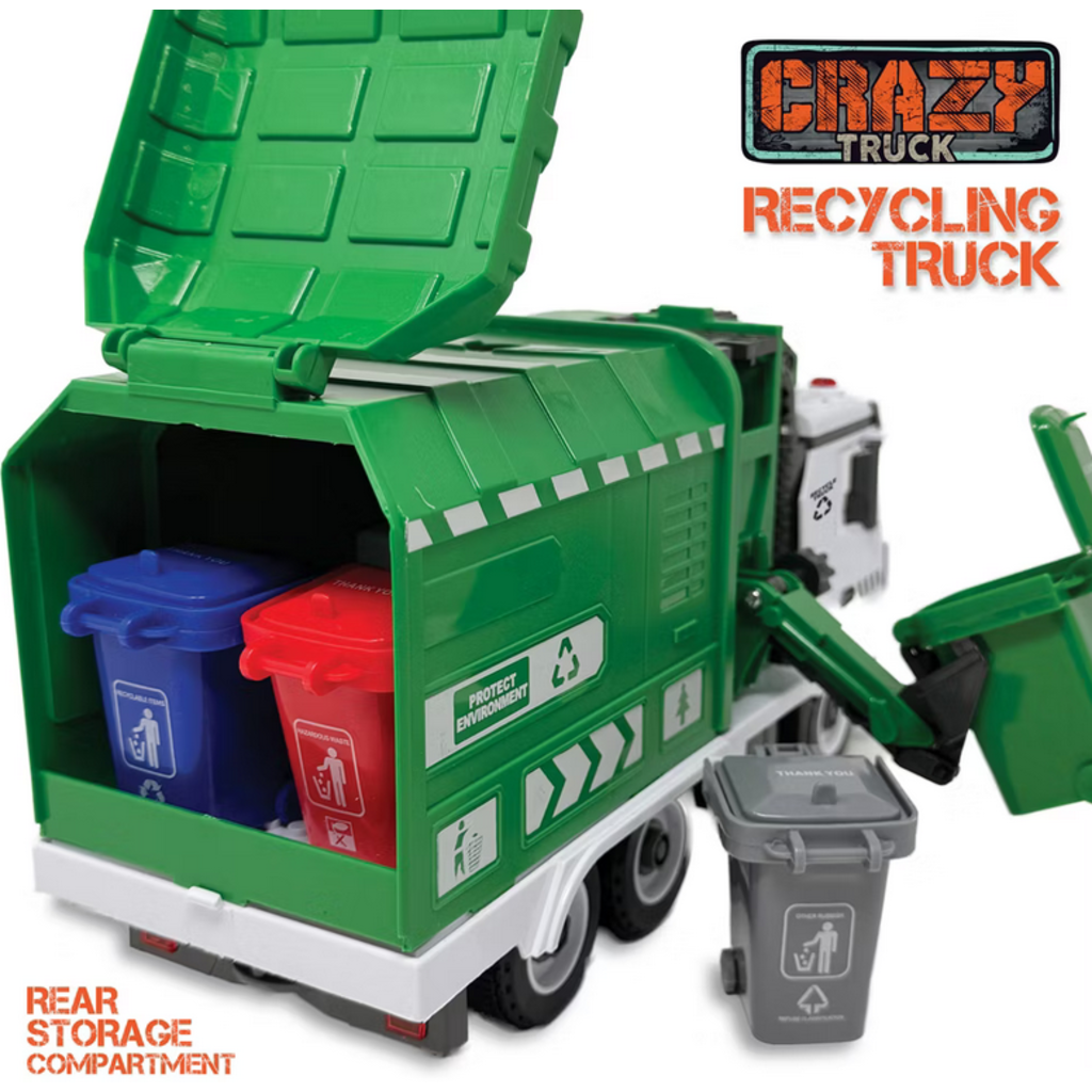 THIN AIR BRANDS GARBAGE RECYCLING TRUCK WITH LIGHTS & SOUNDS