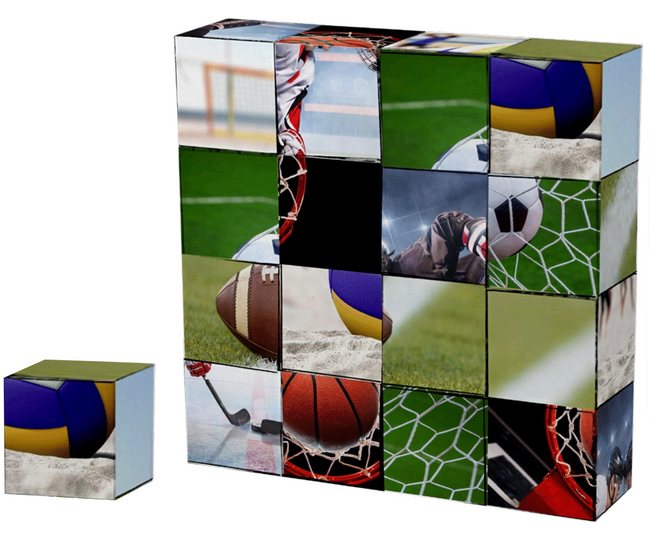 CLICK BLOCKS MAGNETIC 16 PC SPORTS PUZZLE**