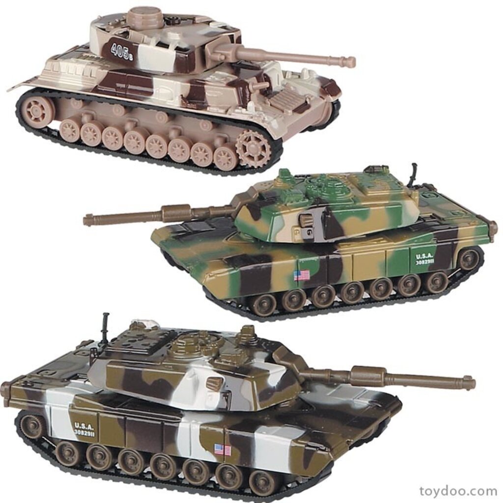 KINSMART DIECAST PULL BACK  ARMY TANK