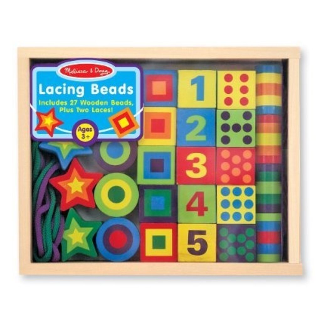 MELISSA AND DOUG LACING BEADS IN A BOX