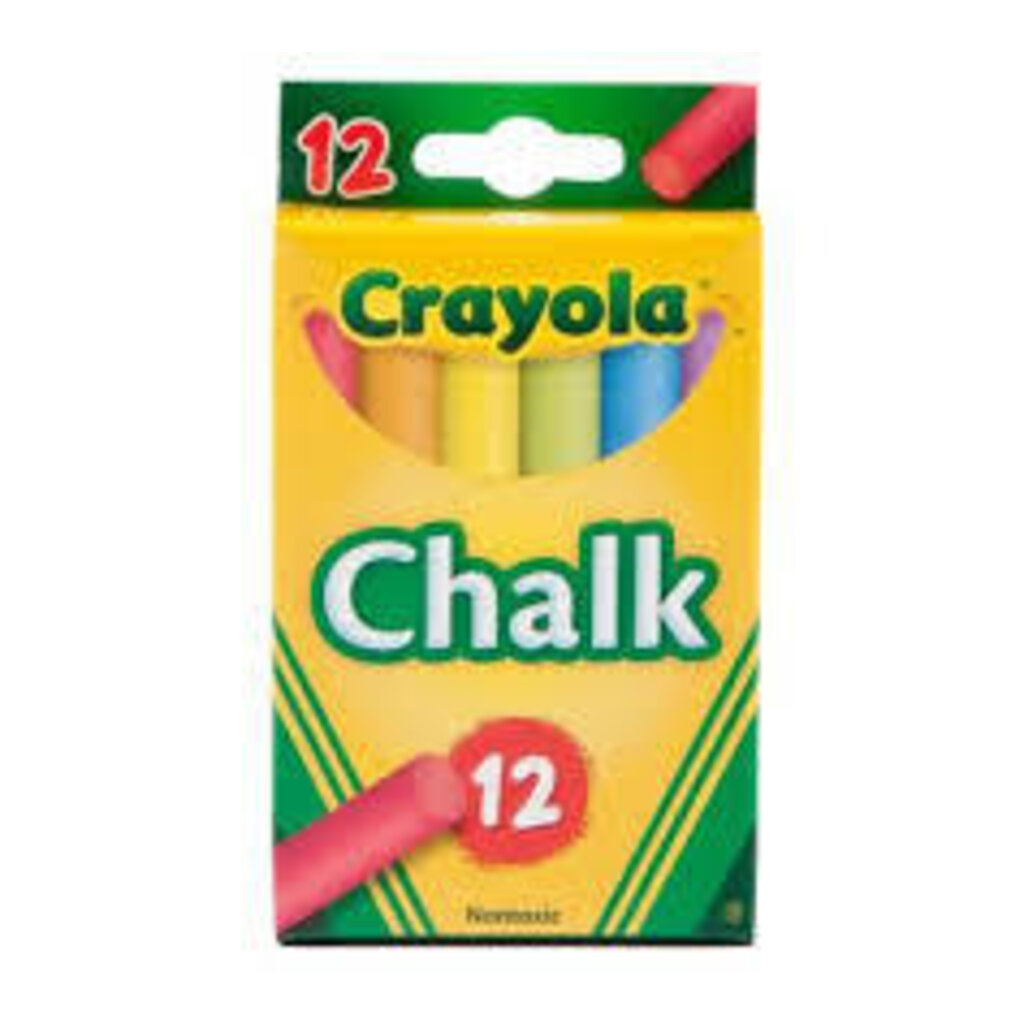 CRAYOLA 12 MULTICOLORED CHALK*