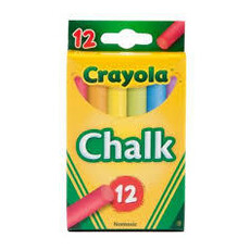 CRAYOLA 12 MULTICOLORED CHALK*