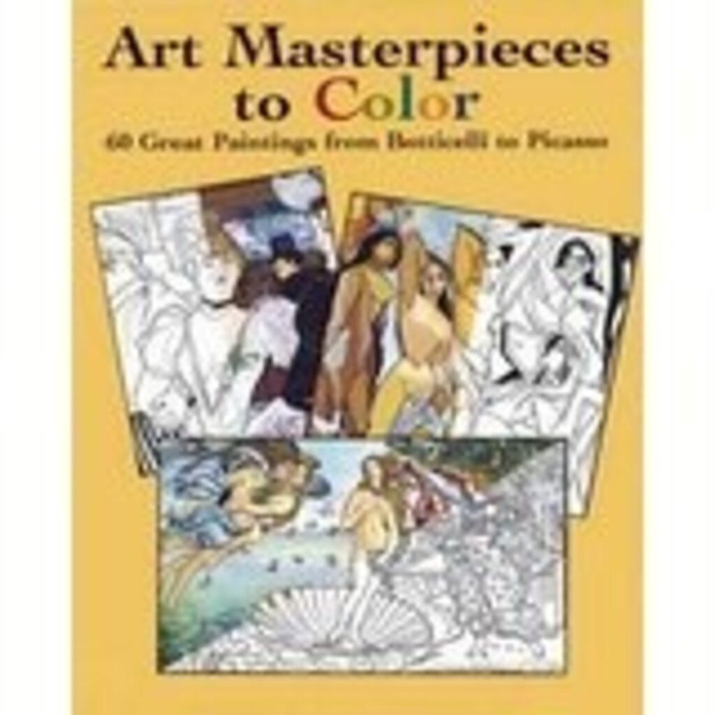 DOVER PUBLICATIONS ART MASTERPIECES TO COLOR