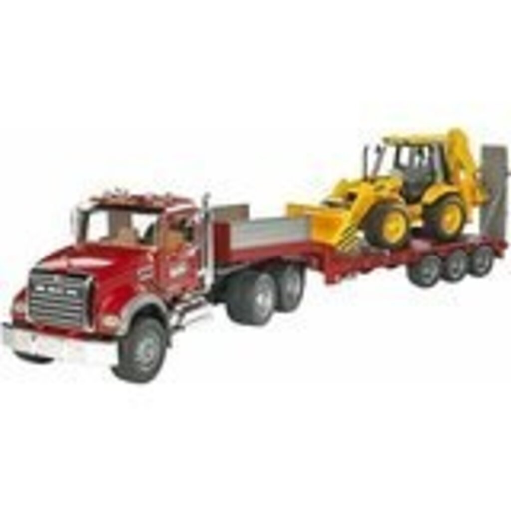 BRUDER TOYS AMERICA MACK GRANITE FLATBED WITH LOADER