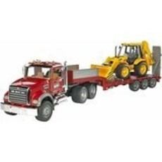 BRUDER TOYS AMERICA MACK GRANITE FLATBED WITH LOADER