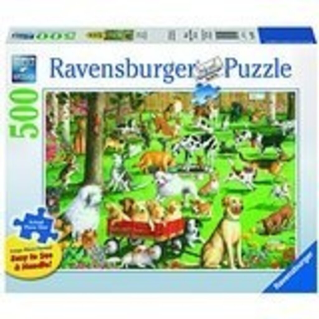 RAVENSBURGER USA AT THE DOG PARK 500 PIECE PUZZLE