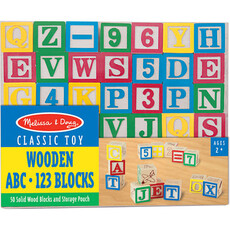 MELISSA AND DOUG WOODEN ABC & 123 BLOCKS