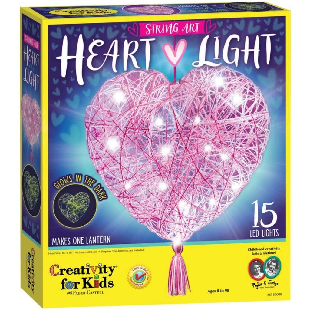 CREATIVITY FOR KIDS STRING ART HEART LIGHT