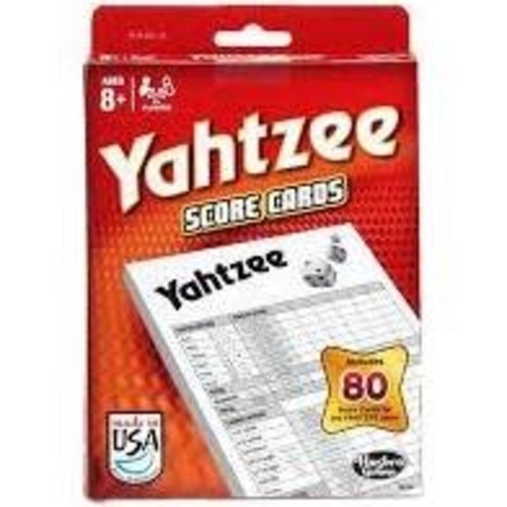 HASBRO YAHTZEE SCORE PADS