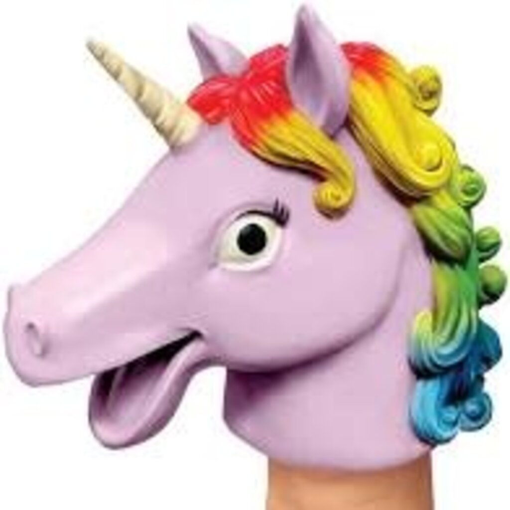 SCHYLLING ASSOCIATES RUBBER HAND PUPPET UNICORN