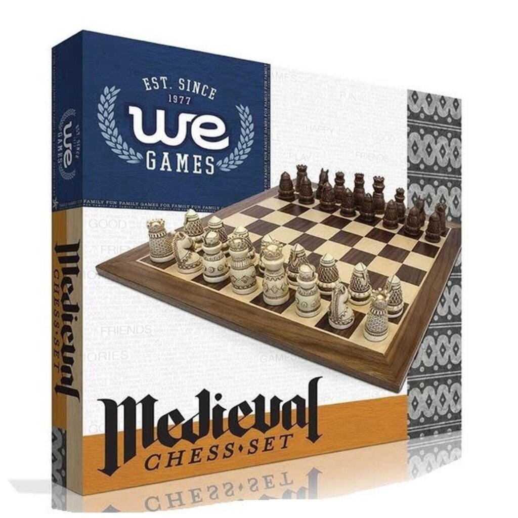 WOOD EXPRESSIONS MEDIEVAL CHESS SET