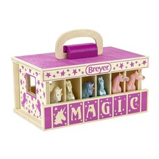 BREYER UNICORN MAGIC WOOD CARRY STABLE