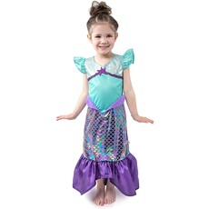 LITTLE ADVENTURES PURPLE SPARKLE MERMAID DRESS