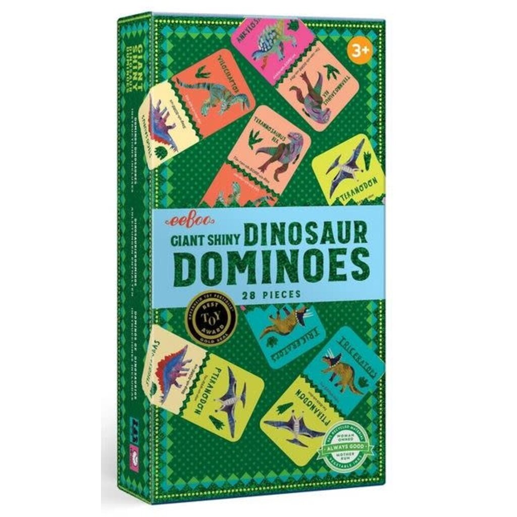 EEBOO GIANT SHINY DINOSAUR DOMINOES
