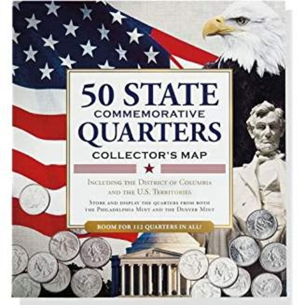 50 STATE COMMEMORATIVE QUARTERS COLLECTOR'S MAP