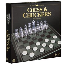 SPINMASTER GLASS CHESS & CHECKERS