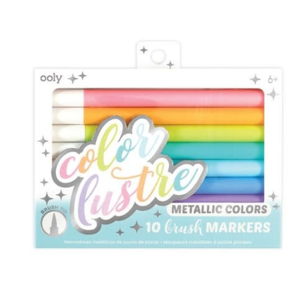 OOLY COLOR LUSTRE METALLIC COLORS BRUSH MARKERS**