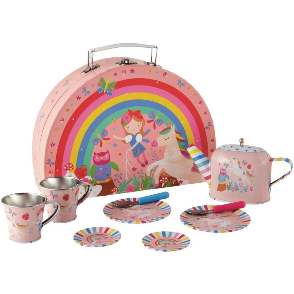 FLOSS & ROCK RAINBOW FAIRY TIN TEA SET