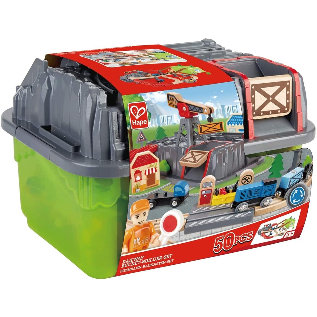 HAPE RAILWAY BUCKET BUILDER SET