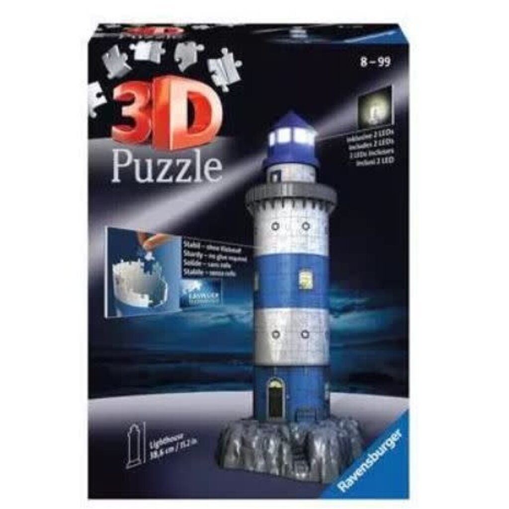 RAVENSBURGER USA LIGHTHOUSE NIGHT EDITION 3D PUZZLE**