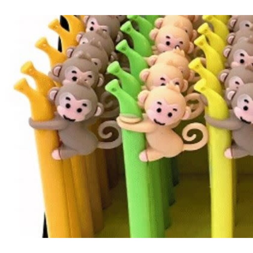 BC USA FINELINE GEL PEN MONKEY ON BANANA*