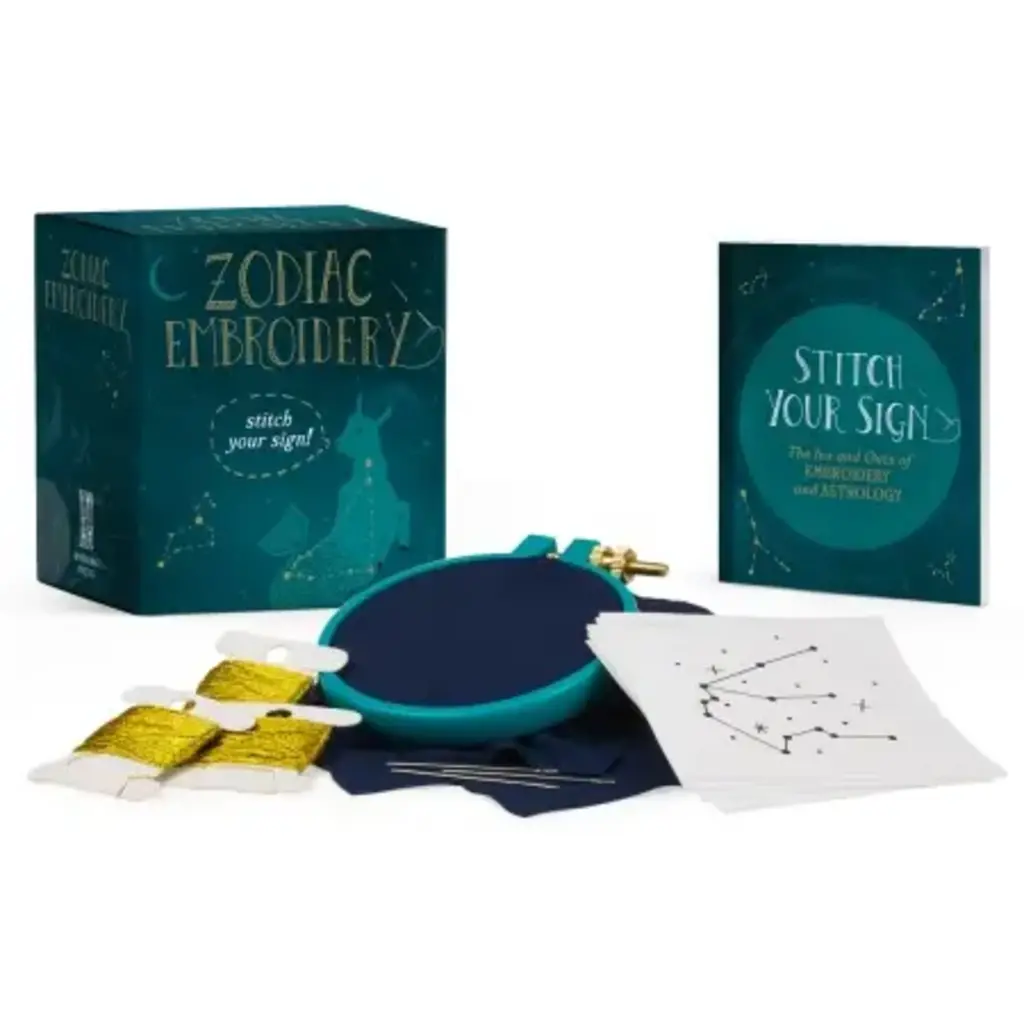 RUNNING PRESS ZODIAC EMBROIDERY MINI KIT