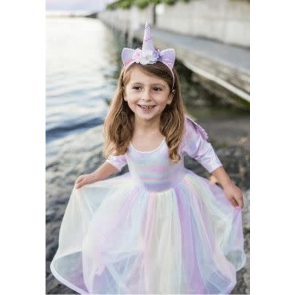 CREATIVE EDUCATION ALICORN DRESS W/ WINGS & HEADBAND SIZE 3/4