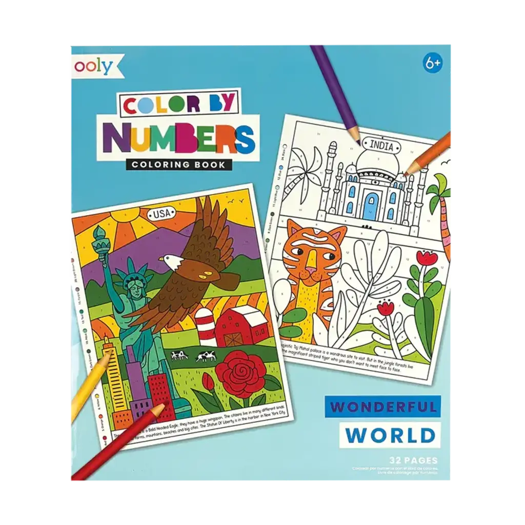 OOLY COLOR BY NUMBERS WONDERFUL WORLD**
