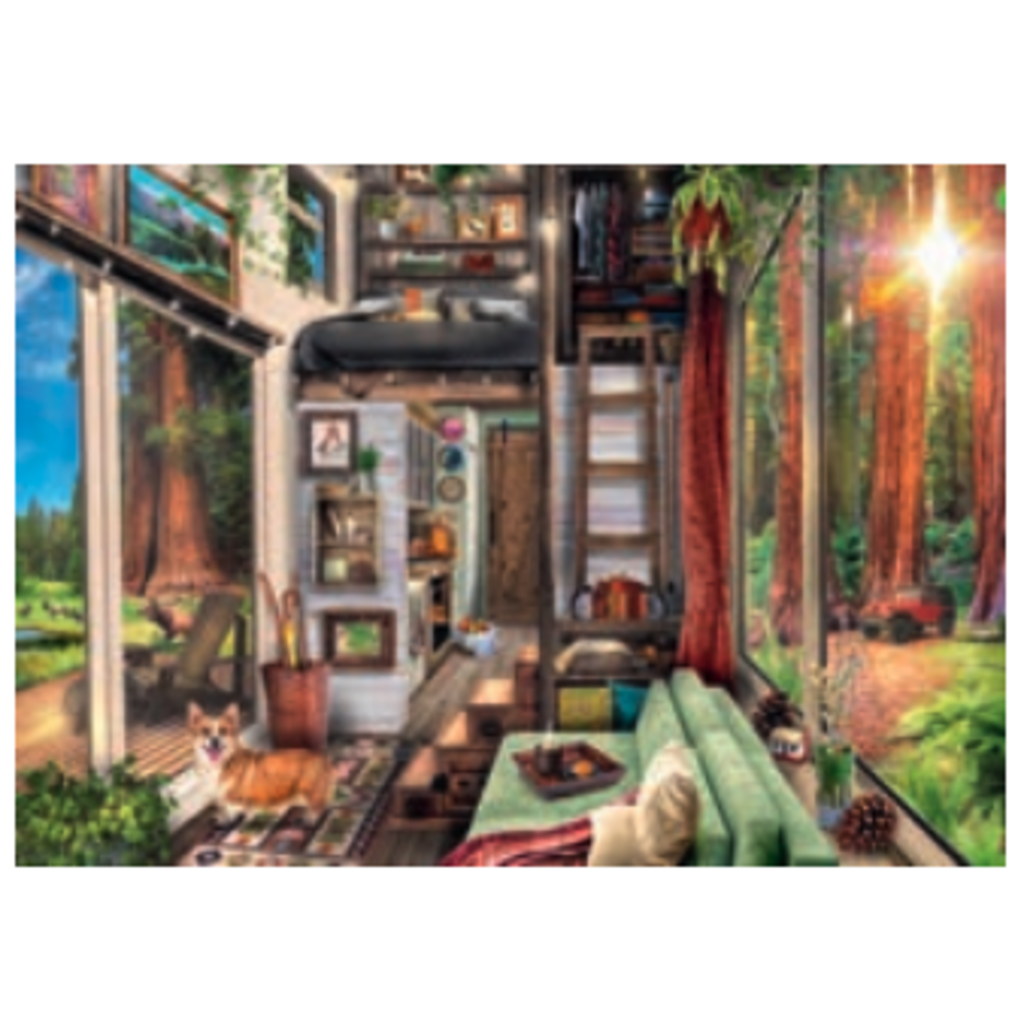 RAVENSBURGER USA REDWOOD FOREST TINY HOUSE 1000 PC PUZZLE