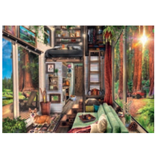 RAVENSBURGER USA REDWOOD FOREST TINY HOUSE 1000 PC PUZZLE