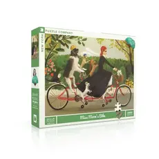 NEW YORK PUZZLE CO MISS MOON'S BIKE 1000 PC PUZZLE